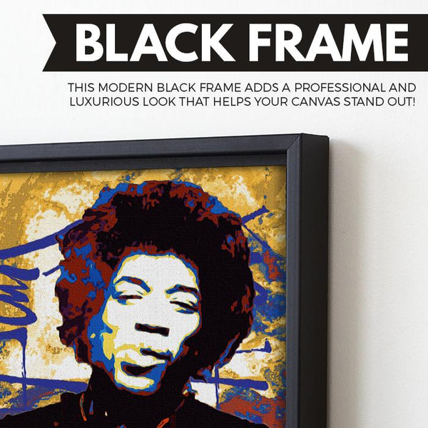 Jimi Hendrix wall art black frame