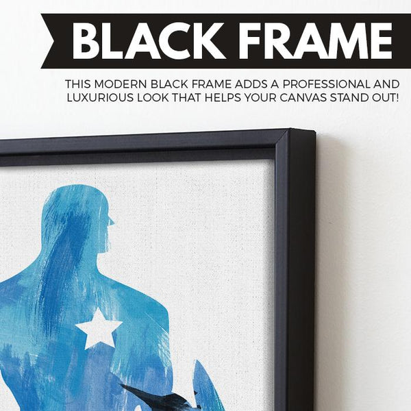 The First Avenger wall art black frame