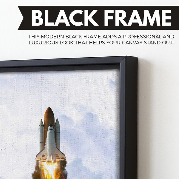Mickael Riguard - Space Launch Rocket wall art floating frame