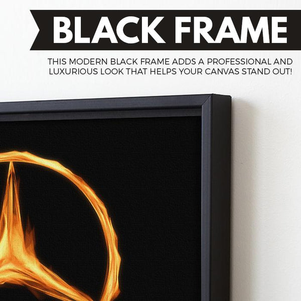 Mercedes Benz wall art black frame
