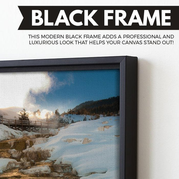 Yellowstone National Park wall art black floating frame
