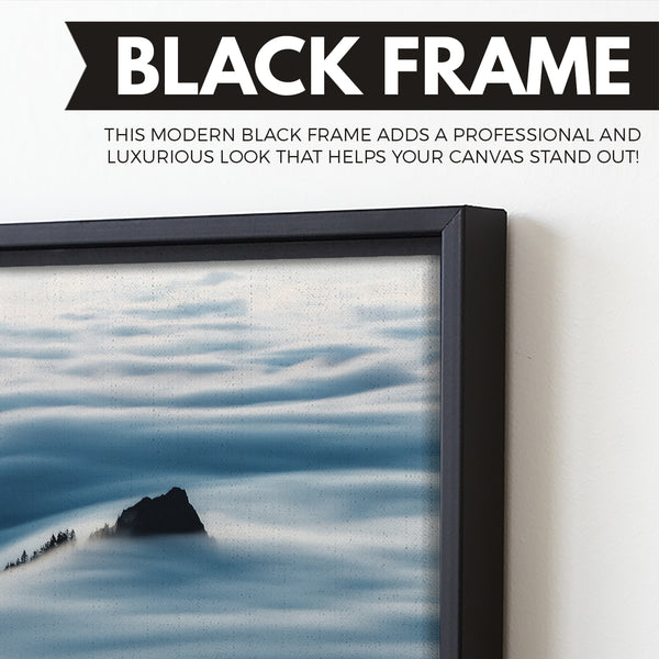 Mountain Waves Canvas Print wall art floating frame