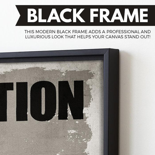 Action wall art black frame