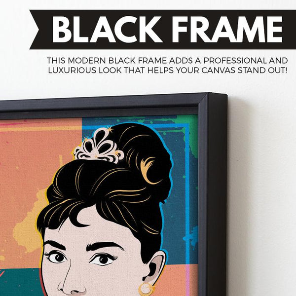 Audrey Hepburn wall art black frame