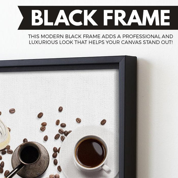 Isolated coffee art black frame