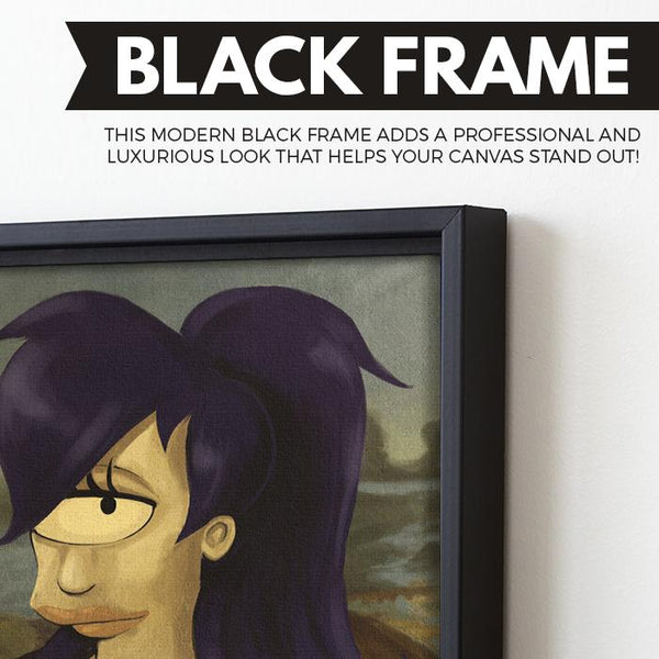 Mona Leela wall art black frame