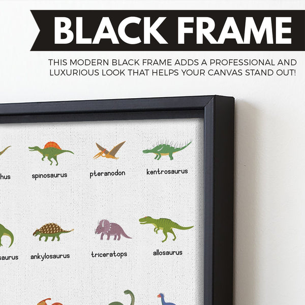 Dinosaurs art floating frame