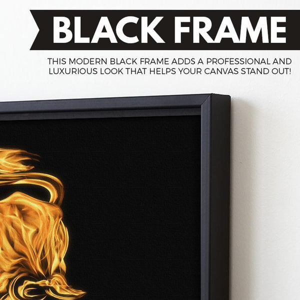 Lamborghini Flame Symbol wall art black frame