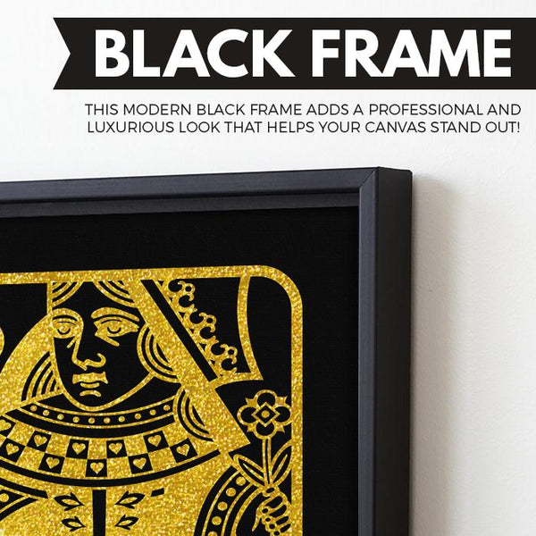 The Queen - Black/Gold Edition wall art black frame