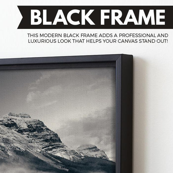 Snow Capped Mountain - Banff National Park wall art floating frame