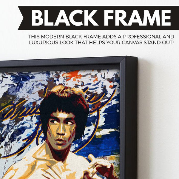 Bruce Lee wall art black frame