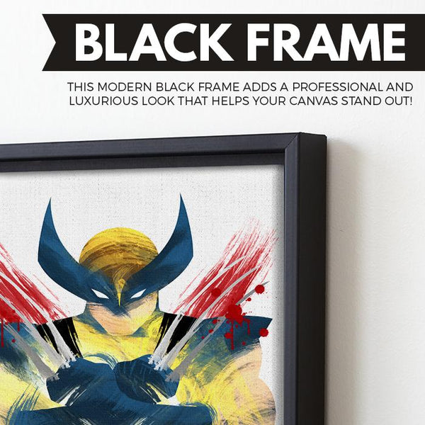 Wolverine wall art black frame