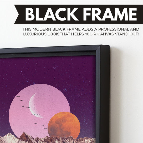 Aaron the Humble - Pink Moon wall art floating frame