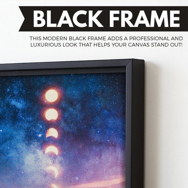 That One Time Planetary Alignment Galaxy Surrealism Canvas Print wall art floating frame