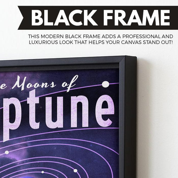 Neptune - Futuristic Planet Series wall art black frame