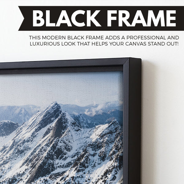 Shear Luck Mountains Canvas Print wall art floating frame