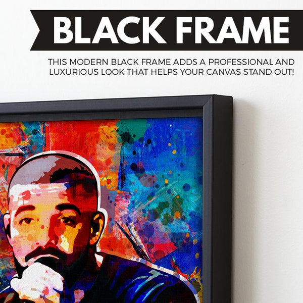 Drake wall art black frame
