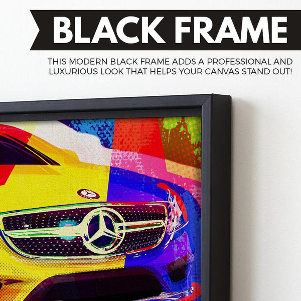 Mercedes CLS AMG wall art black frame
