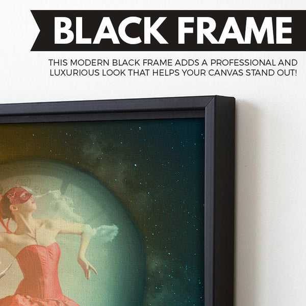 Ballerina Thoughts wall art black frame