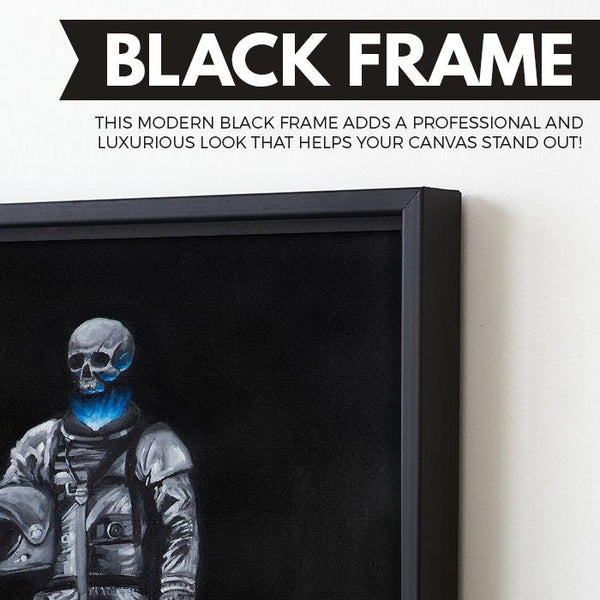 Apocalypse Horseman - Skull wall art black frame