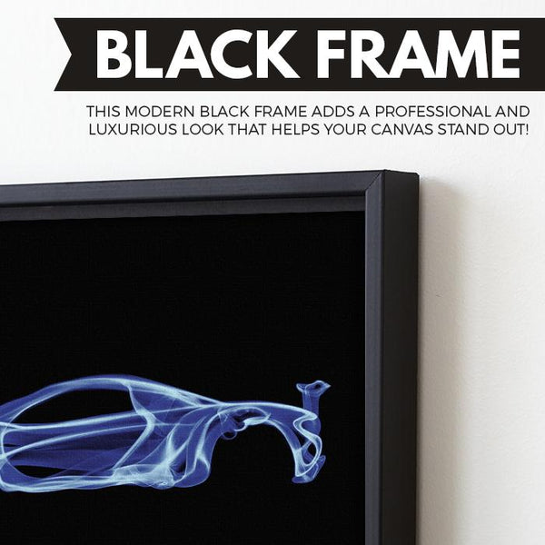 McLaren P1 wall art black frame