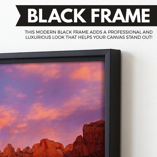 Towers of Virgin - Zion Canyon National Park wall art black floating frame