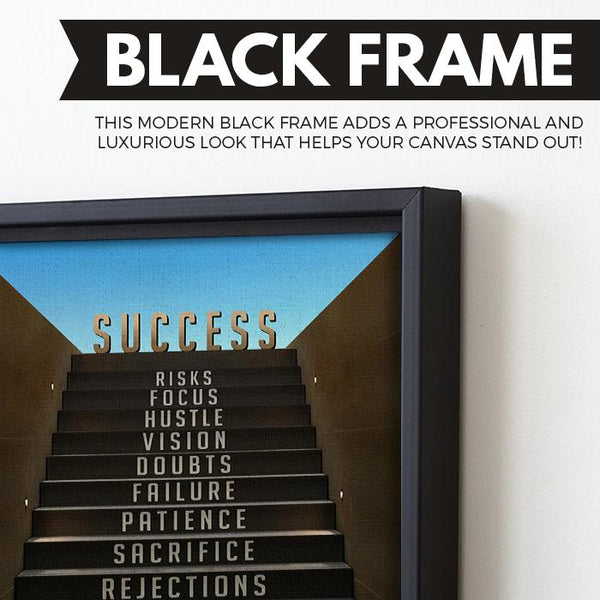 Steps For Success wall art black frame