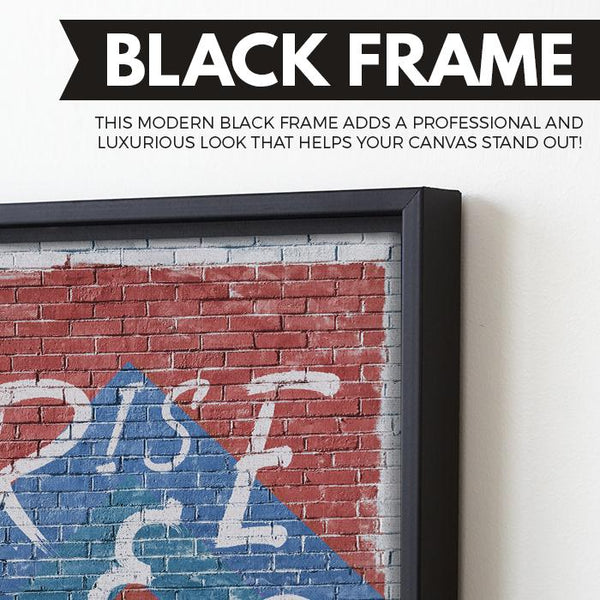 Rise And Grind wall art black frame