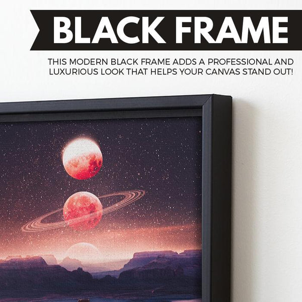 space wall art black frame