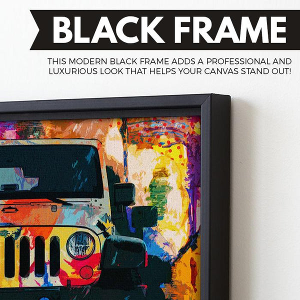 Jeep Dreams wall art black frame