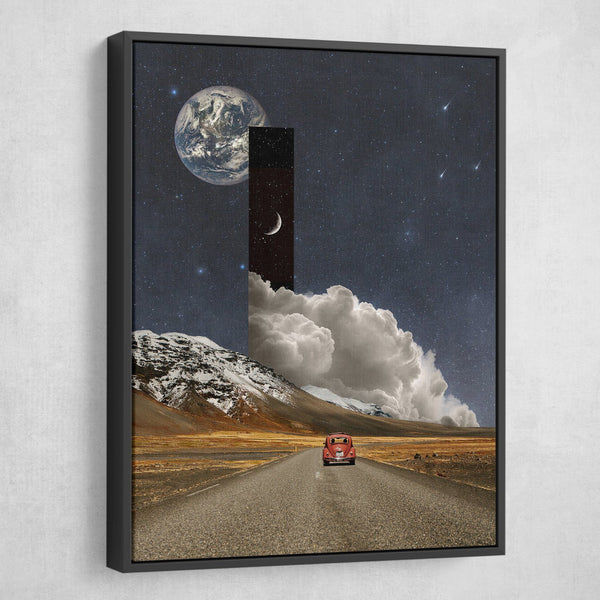 Aaron the Humble - Entering Clouds wall art black frame