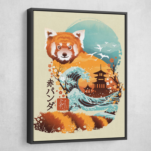 Ukiyo e Red Panda japanese pop wall art