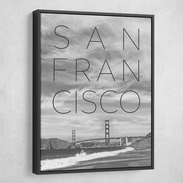 Golden Gate Bridge & Baker Beach  wall art black frame