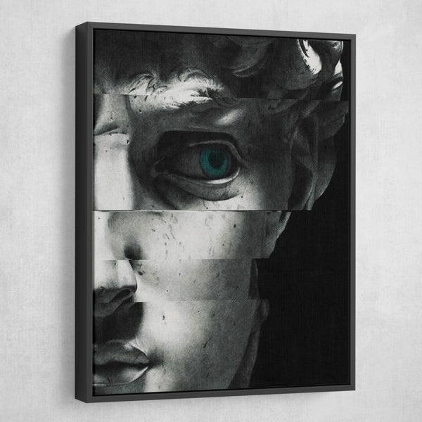 David's Eye Canvas Print wall art Black frame