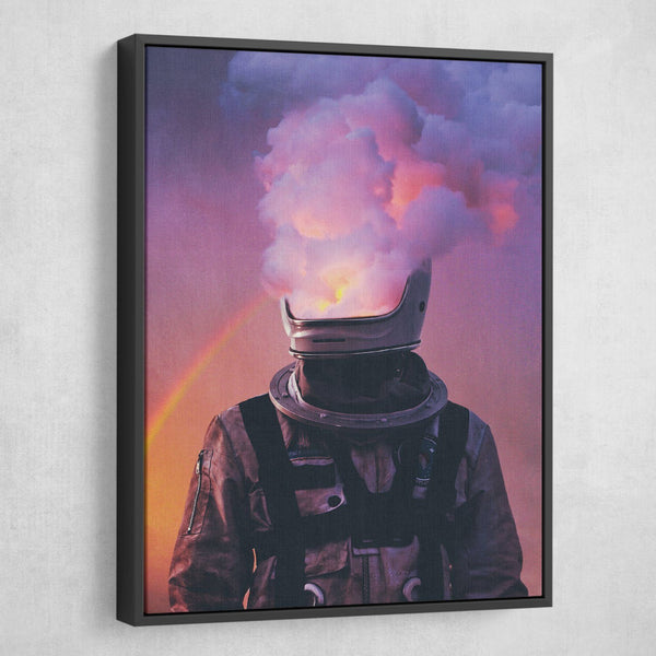 astronaut smoke canvas wall art