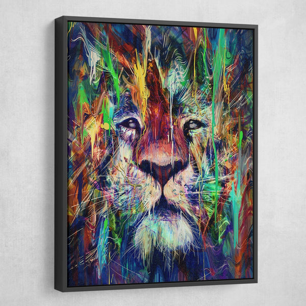 abstract animal painting black frame