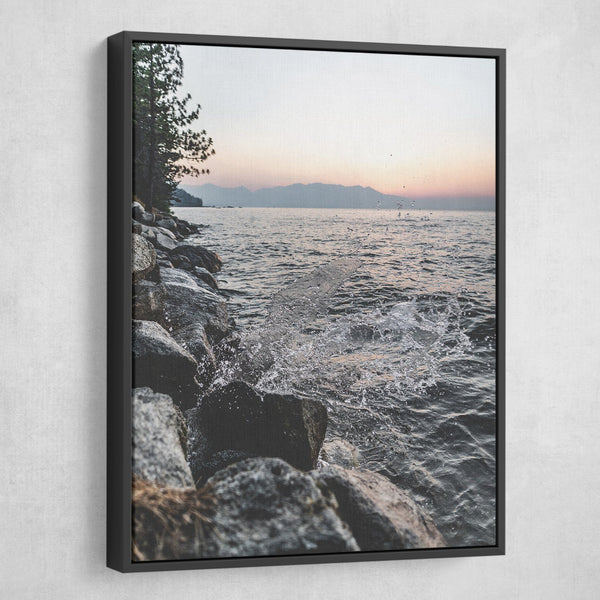 Jamie Lollback - Tahoe Splash wall art black frame