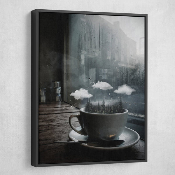 Mickael Riguard - Cup Forest wall art black frame