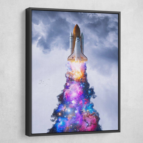 Mickael Riguard - Spaceship wall art black frame