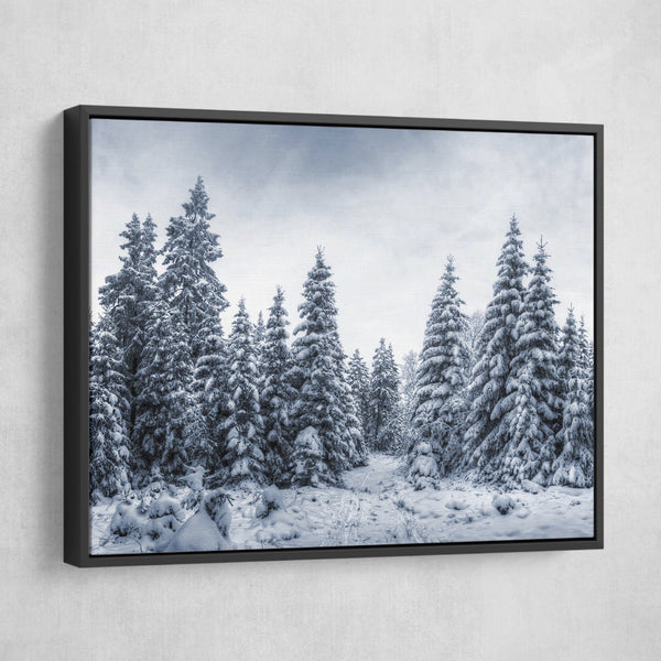 Winter Canvas Print wall art black frame