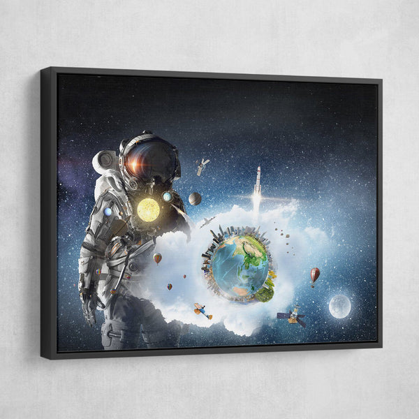 astronaut canvas wall art