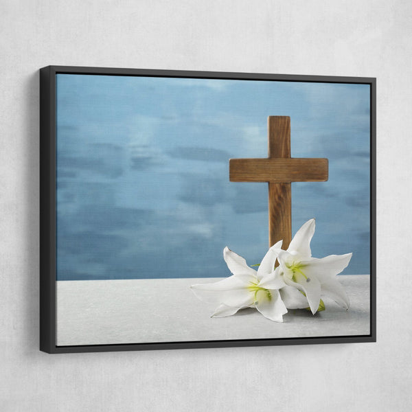 christian cross wall art black frame