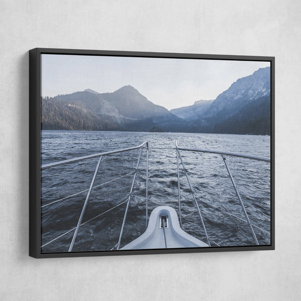 Jamie Lollback - Sailing to Sunset wall art black frame