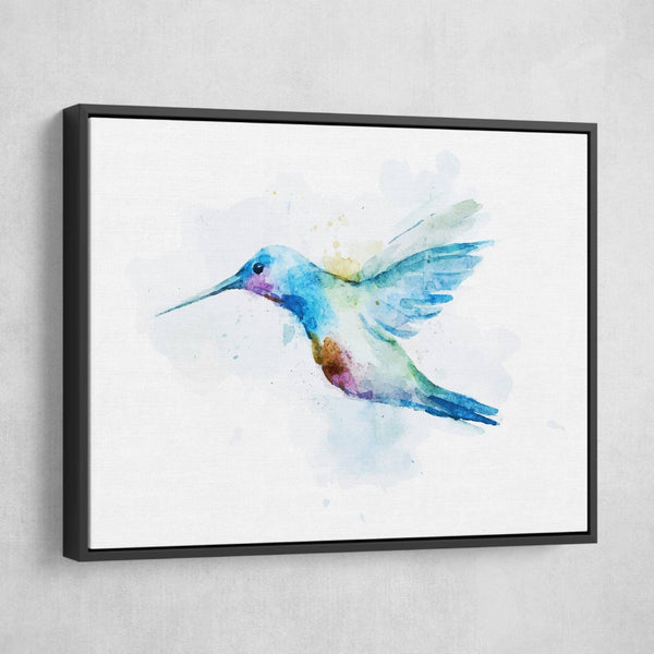 Watercolor bird wall art with frame