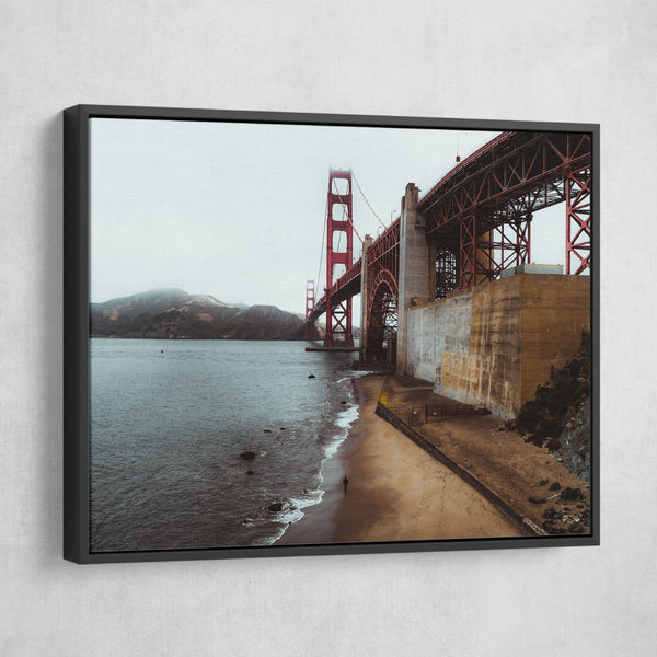 Heavy San Francisco Canvas Print Wall art black frame