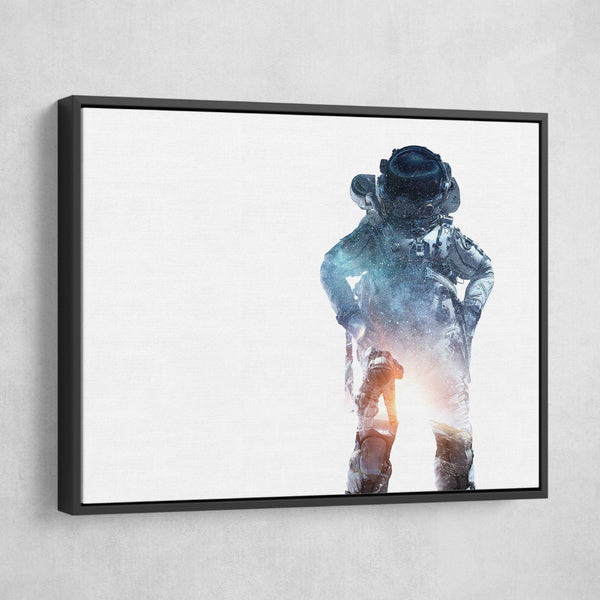 The Astronaut wall art black frame