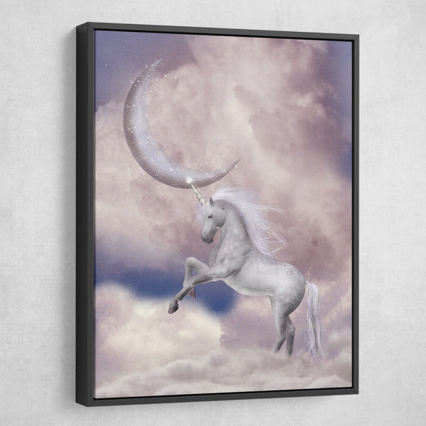 Unicorn wall art black frame