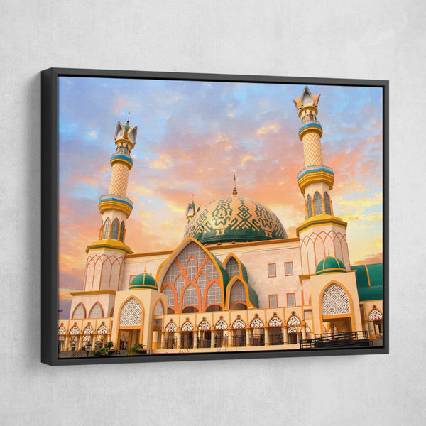 slam mosque wall art black frame