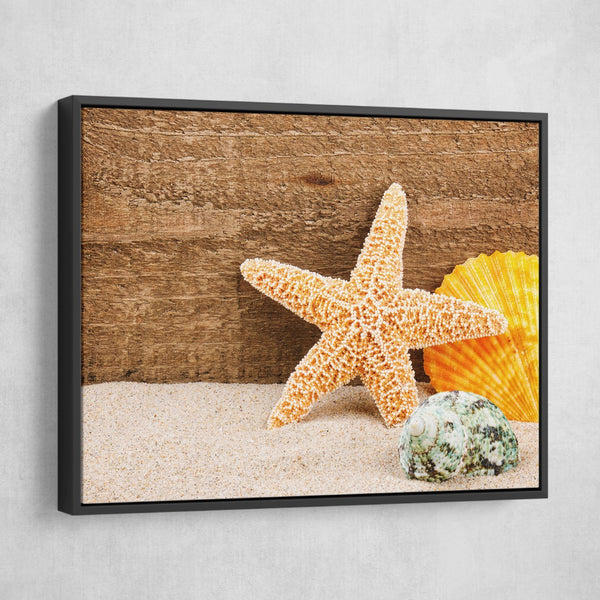 Sea star and shells wall art