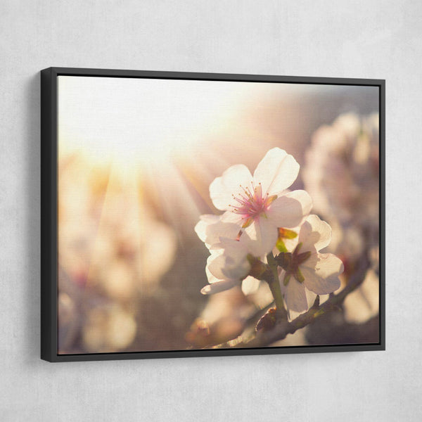 Spring Blossom wall art black frame